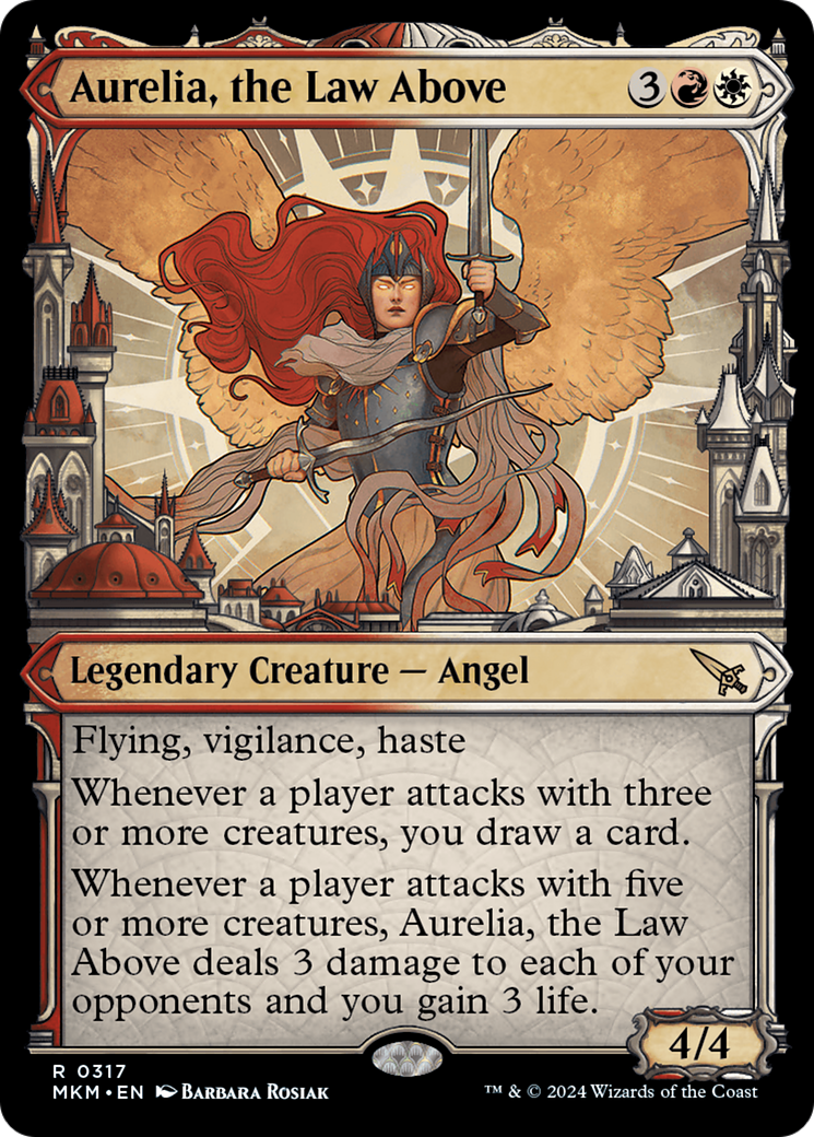 Aurelia, the Law Above (MKM-317) - Murders at Karlov Manor: (Showcase) Foil - Premium MTG Single from Wizards of the Coast - Just $3.90! Shop now at Game Crave Tournament Store