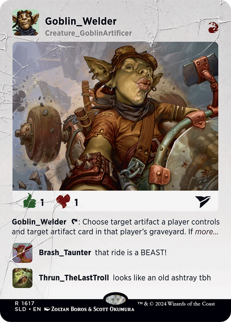 Goblin Welder (SLD-1617) - Secret Lair Drop (Borderless) - Premium MTG Single from Wizards of the Coast - Just $13.70! Shop now at Game Crave Tournament Store