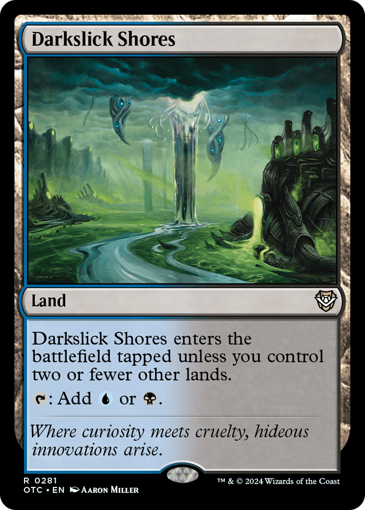 Darkslick Shores (OTC-281) - Outlaws of Thunder Junction Commander - Premium MTG Single from Wizards of the Coast - Just $2.97! Shop now at Game Crave Tournament Store