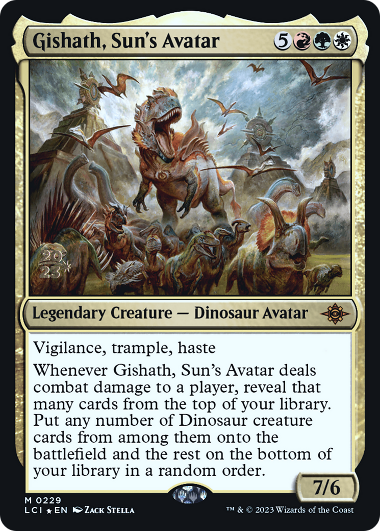 Gishath, Sun's Avatar (PLCI-229S) - The Lost Caverns of Ixalan Promos Foil - Premium MTG Single from Wizards of the Coast - Just $4.06! Shop now at Game Crave Tournament Store
