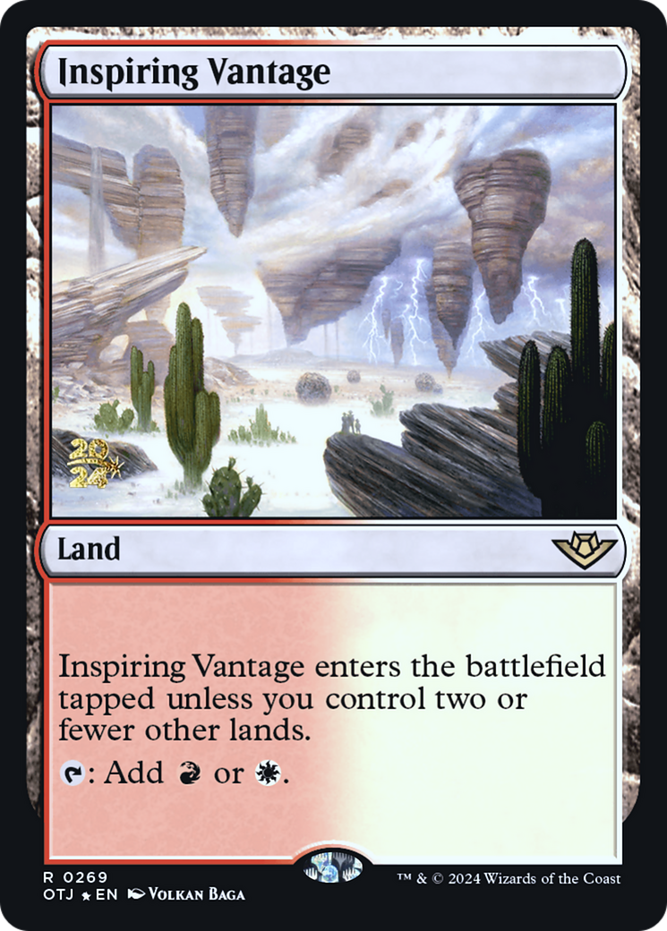 Inspiring Vantage (POTJ-269S) - Outlaws of Thunder Junction Promos Foil - Premium MTG Single from Wizards of the Coast - Just $3.05! Shop now at Game Crave Tournament Store