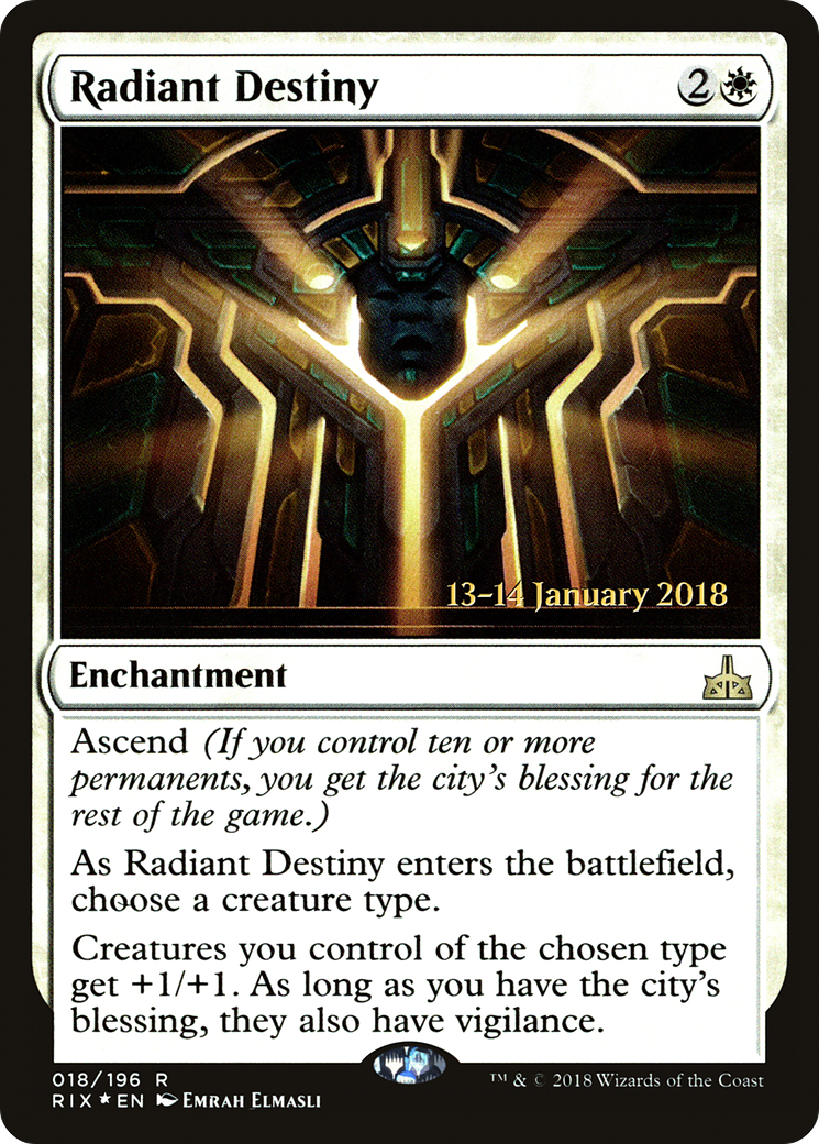 Radiant Destiny (PRIX-18S) - Rivals of Ixalan Promos Foil