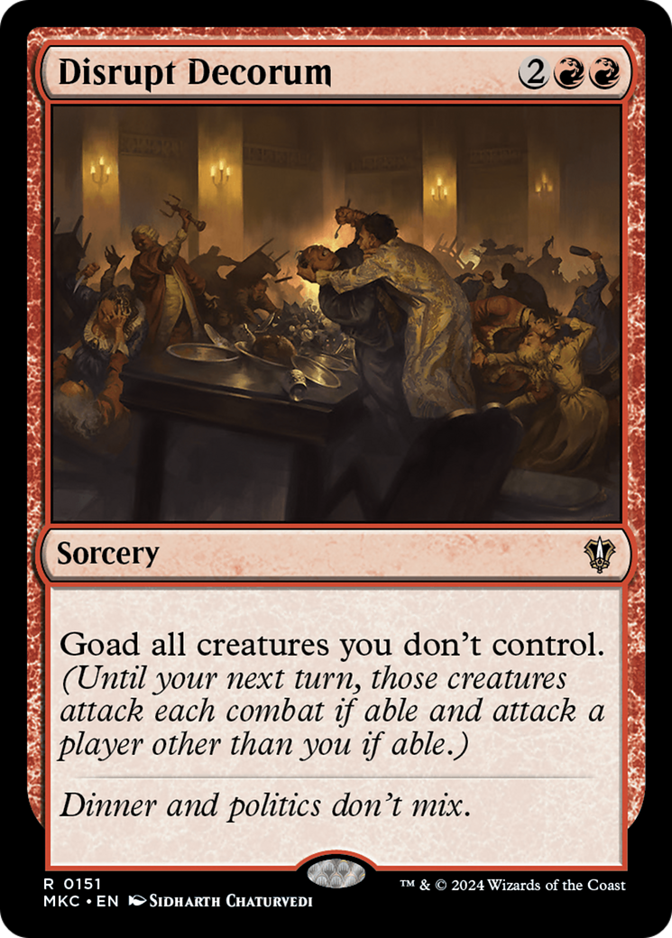 Disrupt Decorum (MKC-151) - Murders at Karlov Manor Commander - Premium MTG Single from Wizards of the Coast - Just $0.45! Shop now at Game Crave Tournament Store