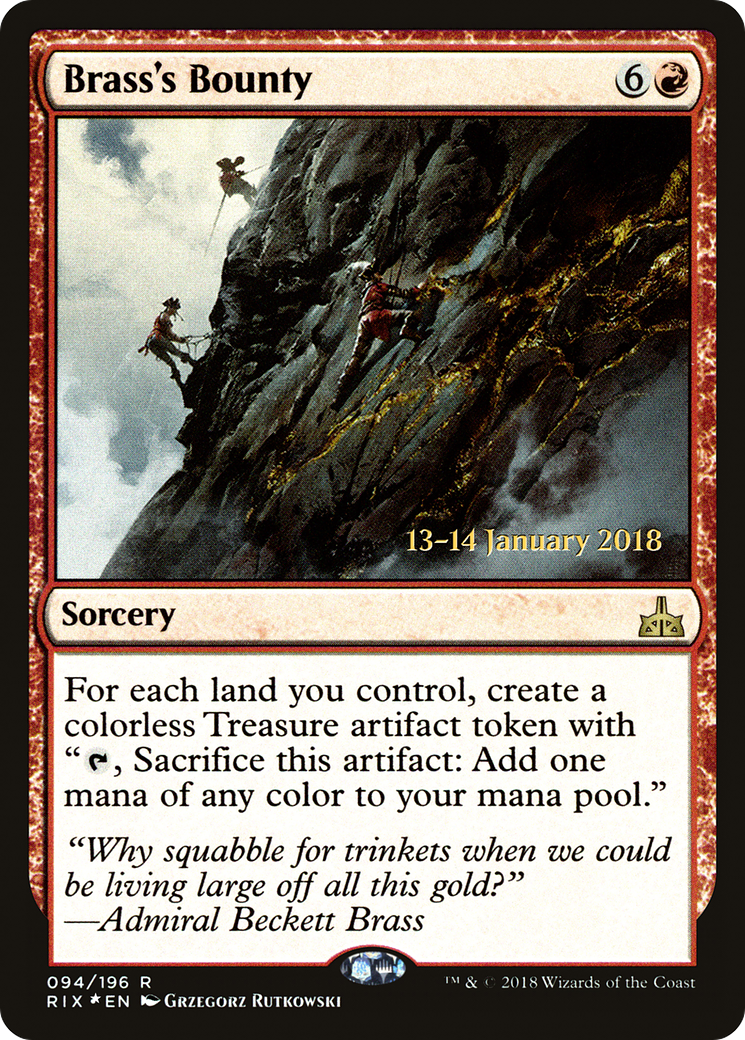 Brass's Bounty (PRIX-94S) - Rivals of Ixalan Promos Foil