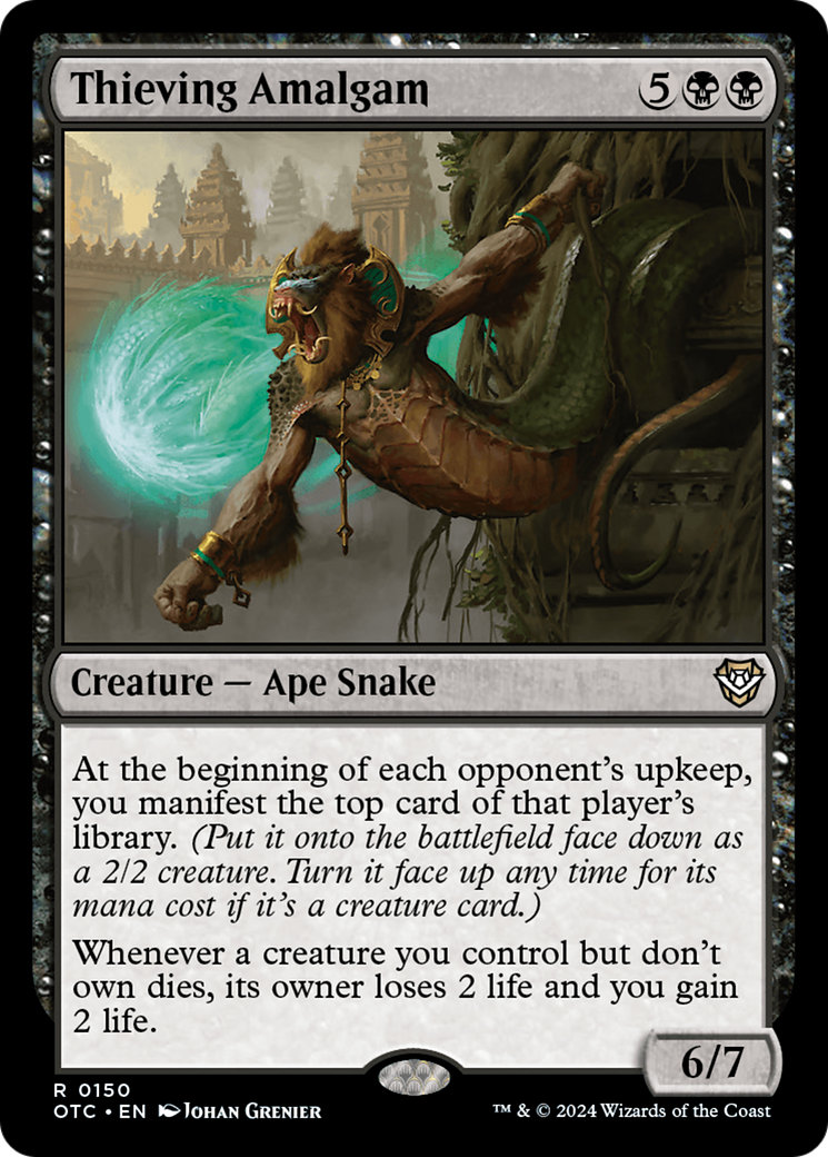 Thieving Amalgam (OTC-150) - Outlaws of Thunder Junction Commander - Premium MTG Single from Wizards of the Coast - Just $0.25! Shop now at Game Crave Tournament Store