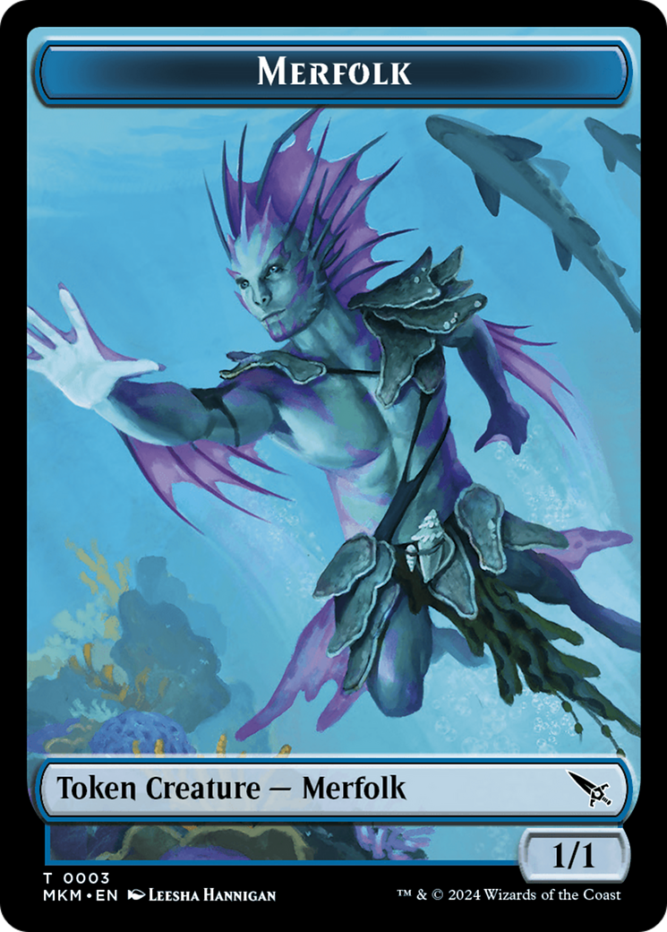 Merfolk (TMKM-003) - Murders at Karlov Manor Tokens - Premium MTG Single from Wizards of the Coast - Just $0! Shop now at Game Crave Tournament Store