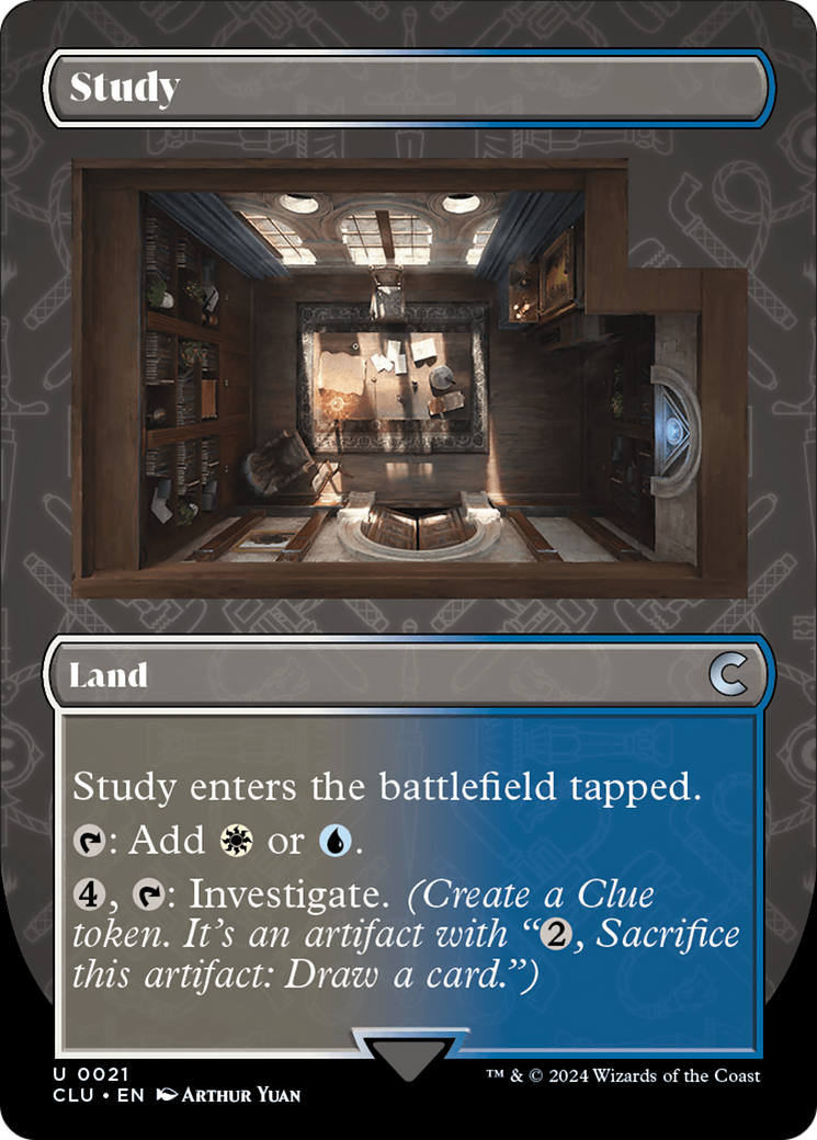 Study (CLU-021) - Ravnica: Clue Edition (Borderless) - Premium MTG Single from Wizards of the Coast - Just $0.26! Shop now at Game Crave Tournament Store