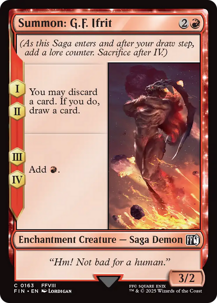Summon: G.F. Ifrit (FIN-163) - FINAL FANTASY: (enchantment) - Premium MTG Single from Wizards of the Coast - Just $0.08! Shop now at Game Crave Tournament Store