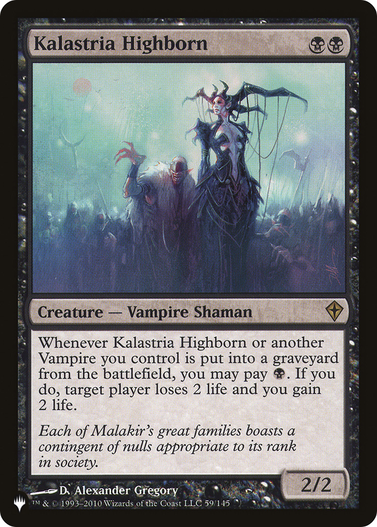 Kalastria Highborn (PLIST-101) - The List