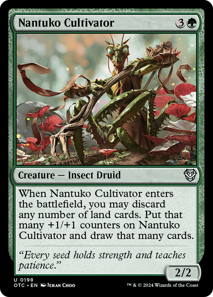 Nantuko Cultivator (OTC-198) - Outlaws of Thunder Junction Commander - Premium MTG Single from Wizards of the Coast - Just $0.25! Shop now at Game Crave Tournament Store