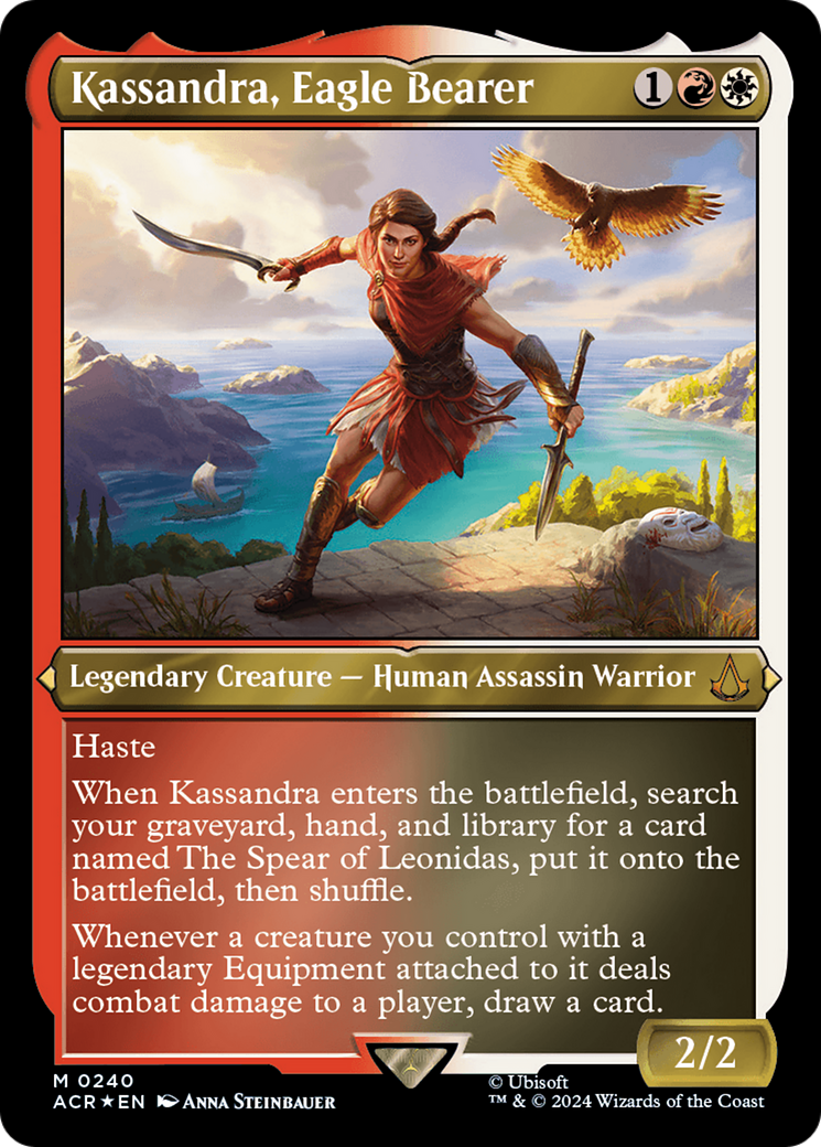 Kassandra, Eagle Bearer (ACR-240) - Assassin's Creed Etched Foil - Premium MTG Single from Wizards of the Coast - Just $5.43! Shop now at Game Crave Tournament Store
