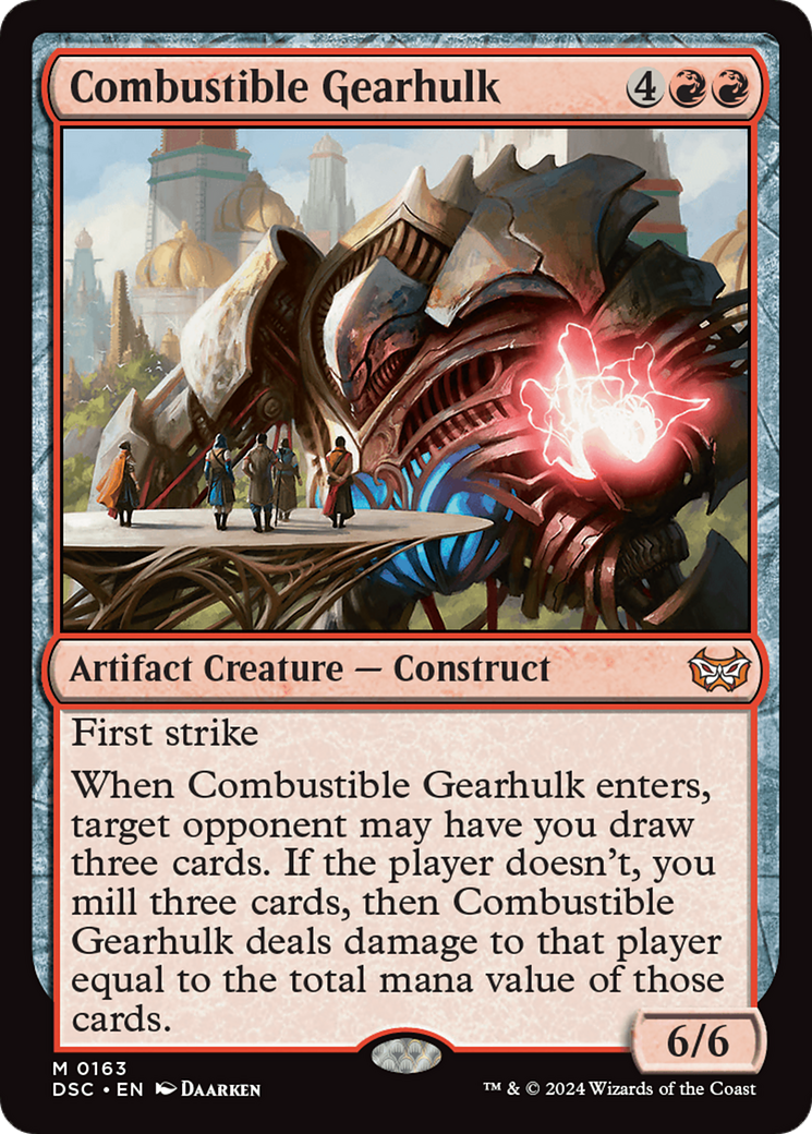 Combustible Gearhulk (DSC-163) - Duskmourn: House of Horror Commander - Premium MTG Single from Wizards of the Coast - Just $0.25! Shop now at Game Crave Tournament Store