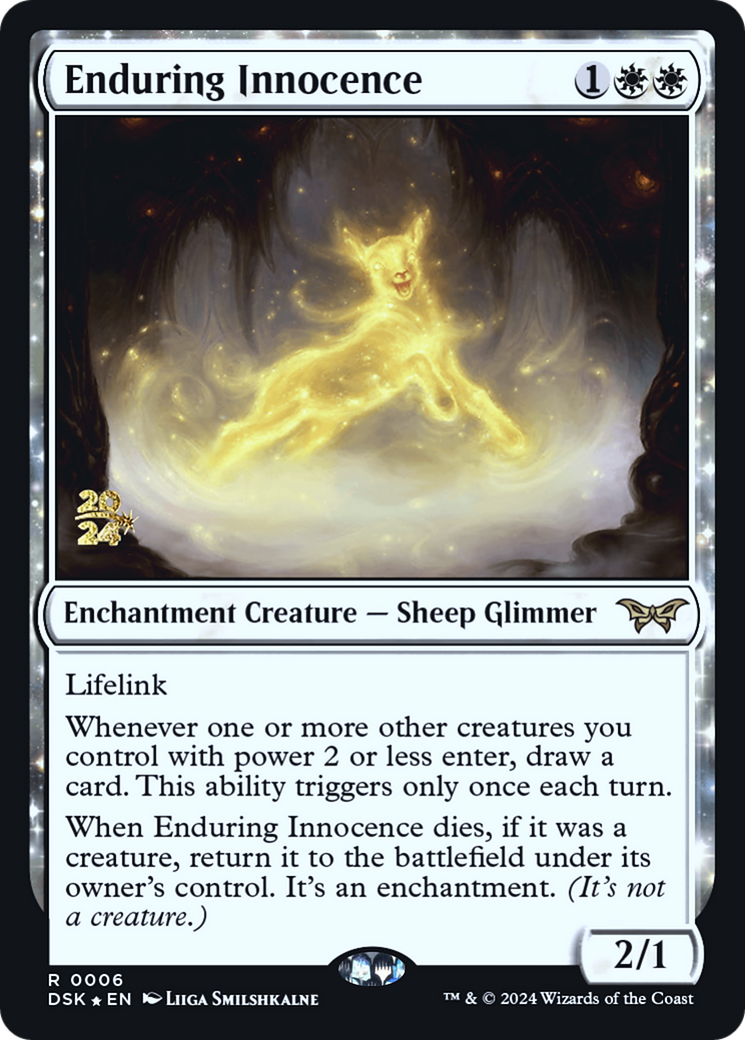 Enduring Innocence (PDSK-06S) - Duskmourn: House of Horror Promos Foil - Premium MTG Single from Wizards of the Coast - Just $6.21! Shop now at Game Crave Tournament Store