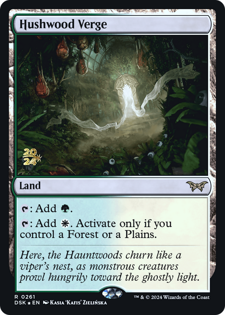 Hushwood Verge (PDSK-261S) - Duskmourn: House of Horror Promos Foil - Premium MTG Single from Wizards of the Coast - Just $5.02! Shop now at Game Crave Tournament Store