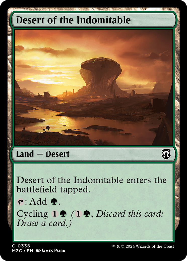 Desert of the Indomitable (M3C-336) - Modern Horizons 3 Commander Foil - Premium MTG Single from Wizards of the Coast - Just $0.25! Shop now at Game Crave Tournament Store
