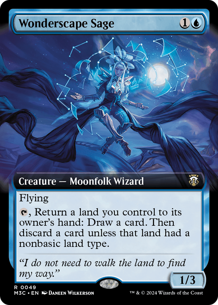 Wonderscape Sage (M3C-049) - Modern Horizons 3 Commander: (Extended Art) Foil - Premium MTG Single from Wizards of the Coast - Just $0.25! Shop now at Game Crave Tournament Store