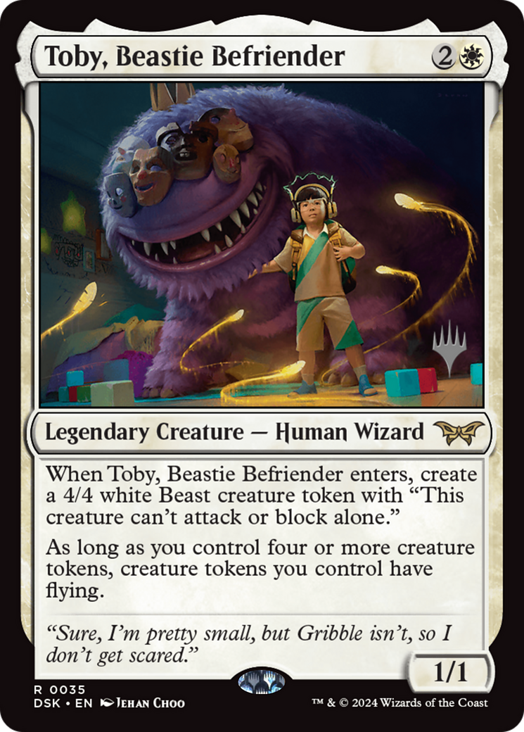 Toby, Beastie Befriender (PDSK-35P) - Duskmourn: House of Horror Promos Foil - Premium MTG Single from Wizards of the Coast - Just $1.63! Shop now at Game Crave Tournament Store