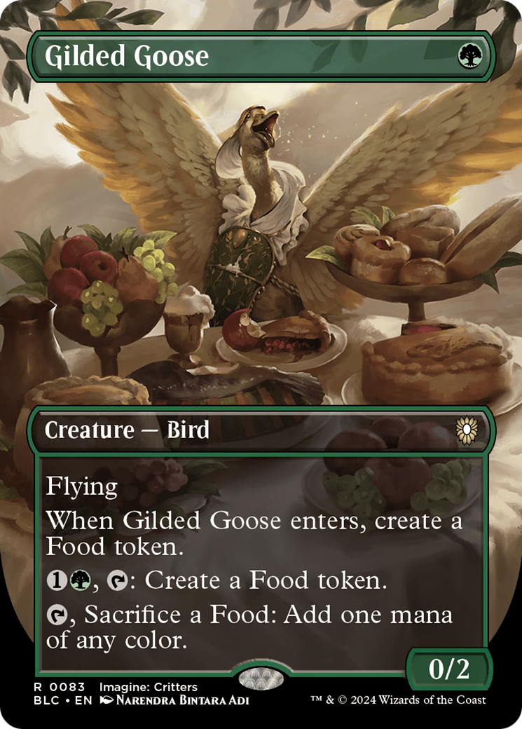 Gilded Goose (BLC-083) - Bloomburrow Commander (Borderless) - Premium MTG Single from Wizards of the Coast - Just $1.50! Shop now at Game Crave Tournament Store