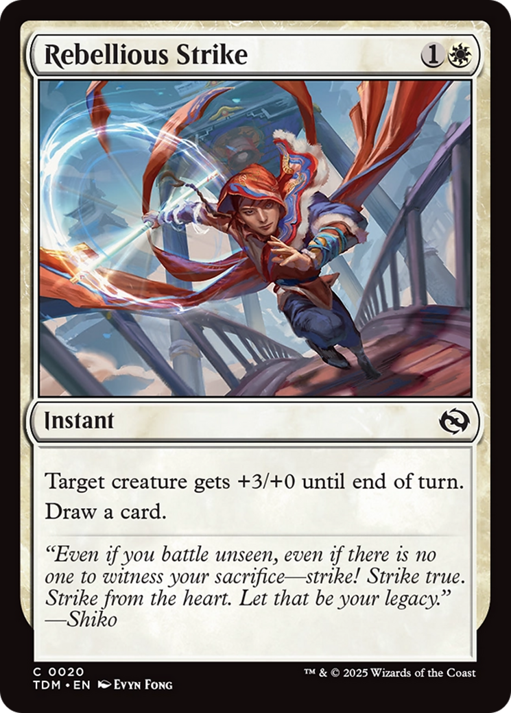 Rebellious Strike (TDM-020) - Tarkir: Dragonstorm - Premium MTG Single from Wizards of the Coast - Just $0.08! Shop now at Game Crave Tournament Store