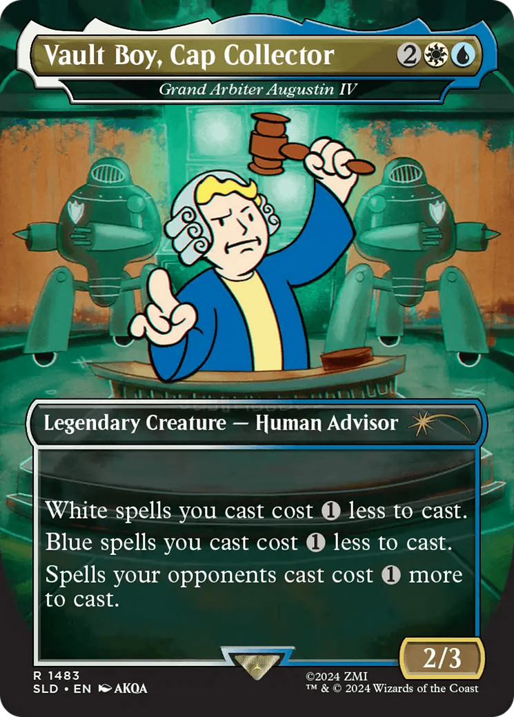 Grand Arbiter Augustin IV (SLD-1483) - Secret Lair Drop / Vault Boy, Cap Collector (Borderless) - Premium MTG Single from Wizards of the Coast - Just $7.31! Shop now at Game Crave Tournament Store