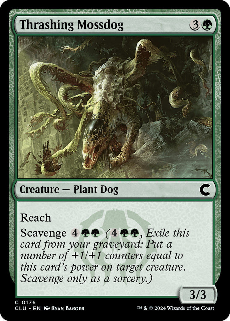 Thrashing Mossdog (CLU-176) - Ravnica: Clue Edition - Premium MTG Single from Wizards of the Coast - Just $0.25! Shop now at Game Crave Tournament Store