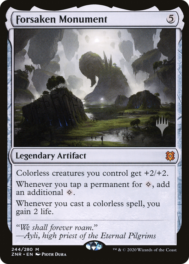 Forsaken Monument (PZNR-244P) - Zendikar Rising Promos Foil