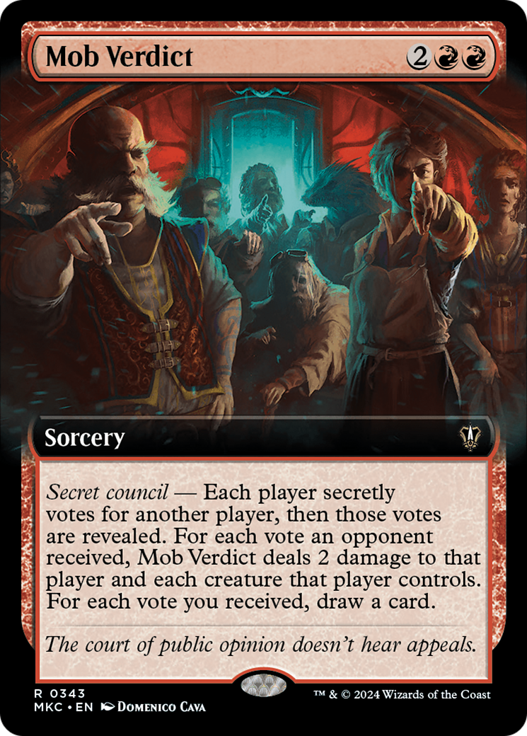 Game Crave Tournament Store - Mob Verdict (MKC-343) - Murders at Karlov Manor Commander: (Extended Art) Game Crave Tournament Store - Mob Verdict (MKC-343) - Murders at Karlov Manor Commander: (Extended Art)