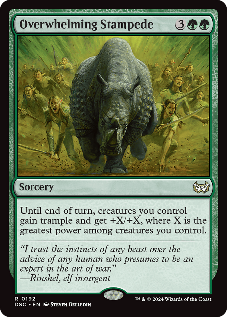Overwhelming Stampede (DSC-192) - Duskmourn: House of Horror Commander - Premium MTG Single from Wizards of the Coast - Just $0.93! Shop now at Game Crave Tournament Store
