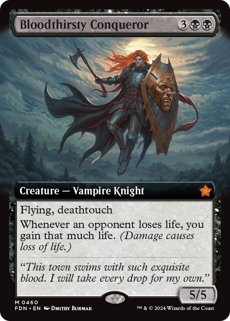 Bloodthirsty Conqueror (FDN-460) - Foundations: (Extended Art) Foil - Premium MTG Single from Wizards of the Coast - Just $37.10! Shop now at Game Crave Tournament Store