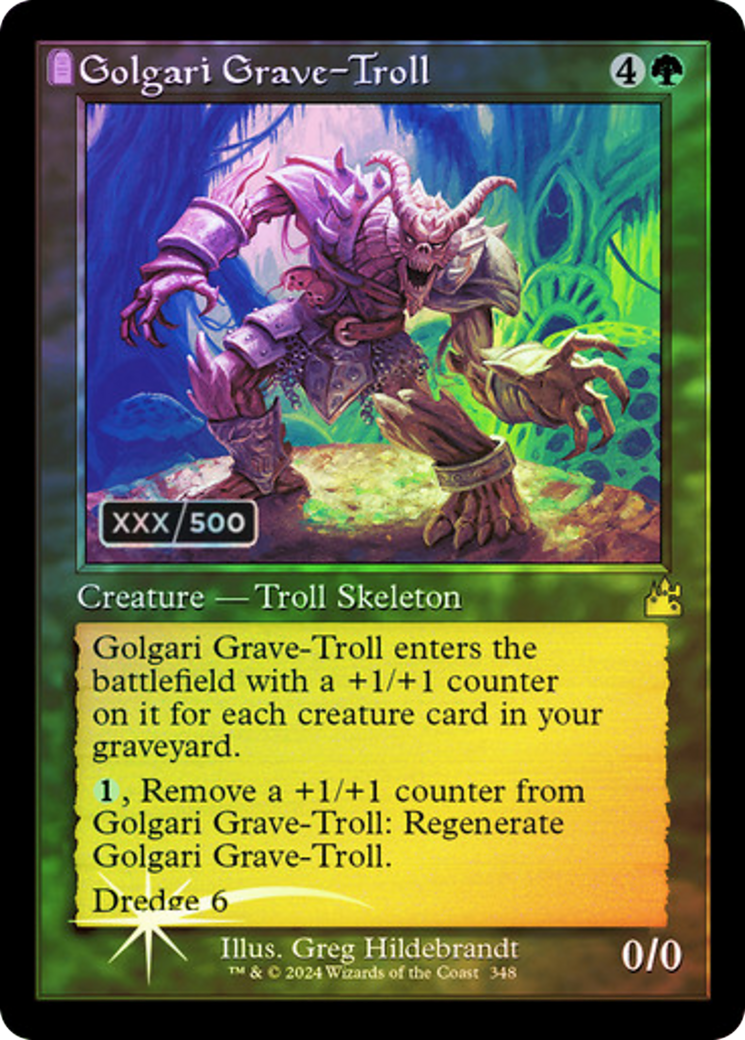 Golgari Grave-Troll (RVR-348Z) - Ravnica Remastered Foil - Premium MTG Single from Wizards of the Coast - Just $108.16! Shop now at Game Crave Tournament Store