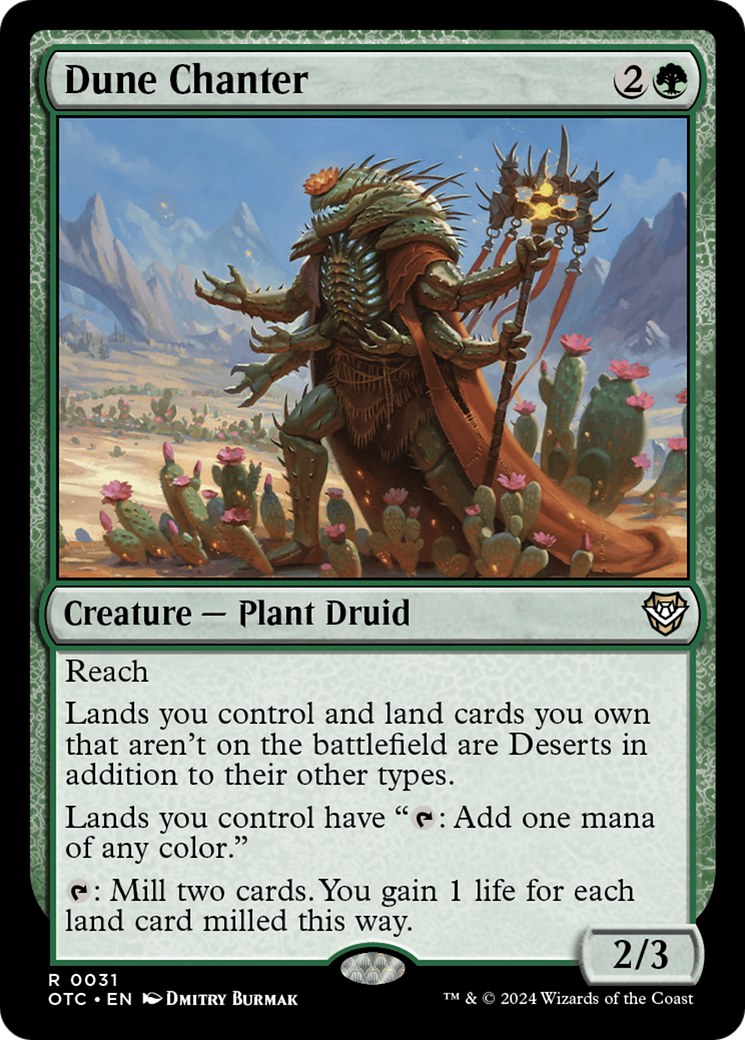 Dune Chanter (OTC-031) - Outlaws of Thunder Junction Commander - Premium MTG Single from Wizards of the Coast - Just $0.25! Shop now at Game Crave Tournament Store