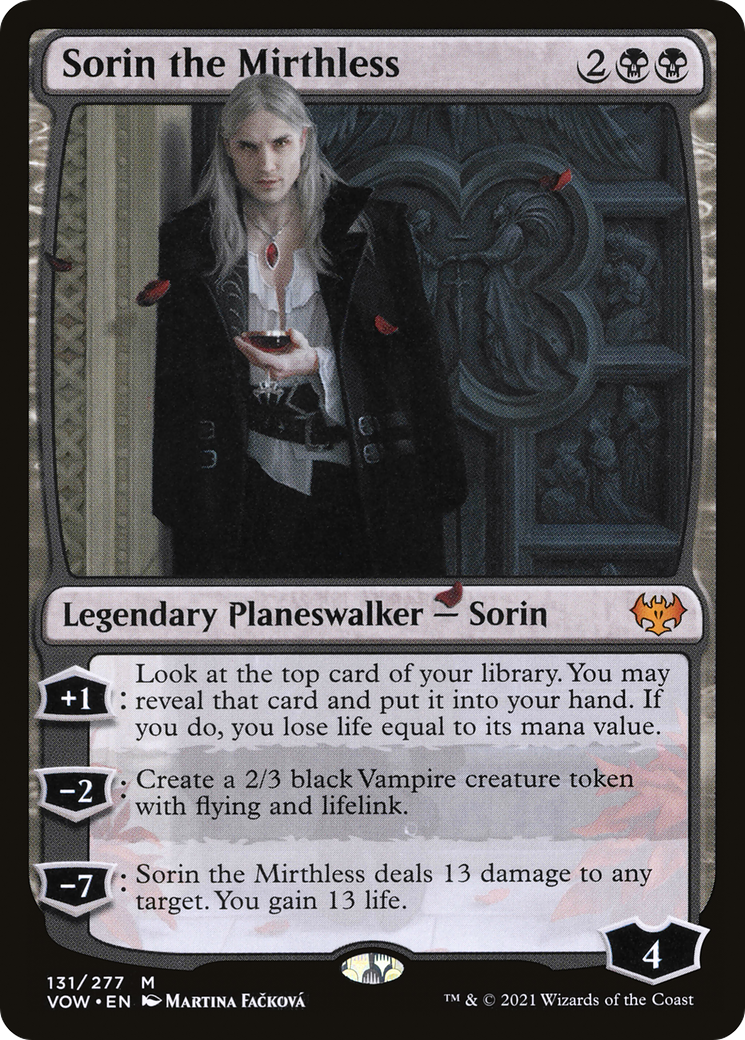 Sorin the Mirthless (VOW-131) - Innistrad: Crimson Vow Foil - Premium MTG Single from Wizards of the Coast - Just $0.81! Shop now at Game Crave Tournament Store