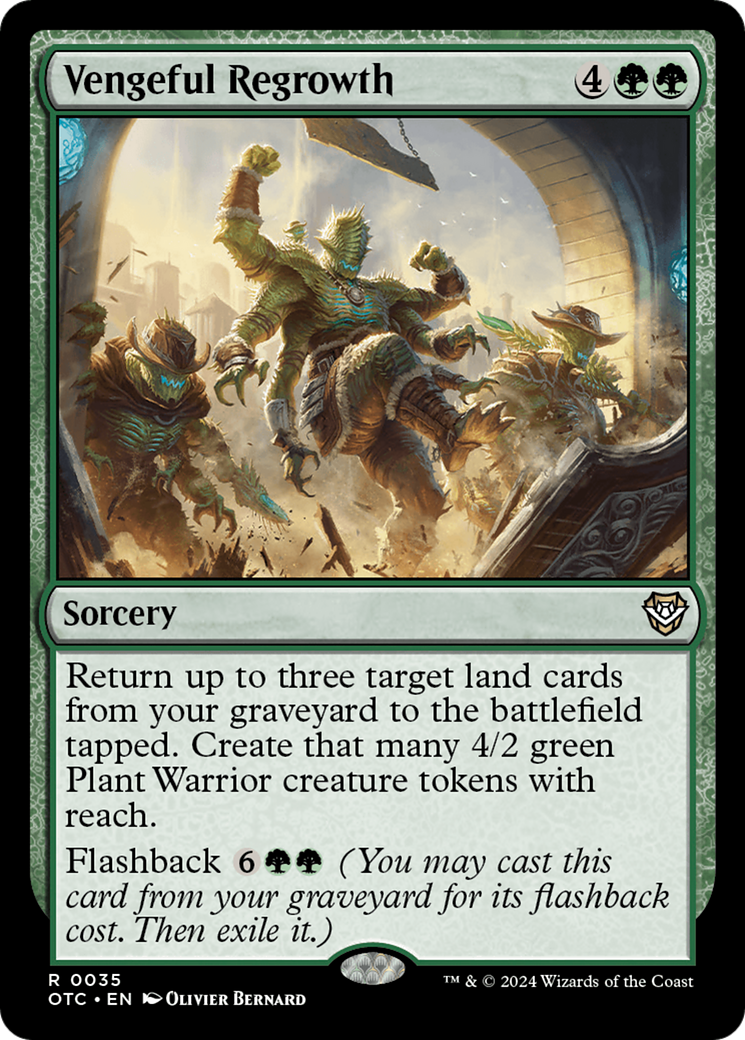 Vengeful Regrowth (OTC-035) - Outlaws of Thunder Junction Commander - Premium MTG Single from Wizards of the Coast - Just $0.25! Shop now at Game Crave Tournament Store