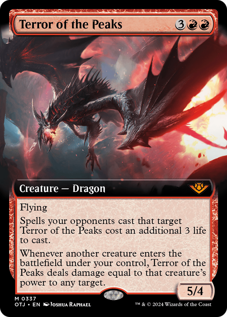 Terror of the Peaks (OTJ-337) - Outlaws of Thunder Junction: (Extended Art) Foil - Premium MTG Single from Wizards of the Coast - Just $64.43! Shop now at Game Crave Tournament Store