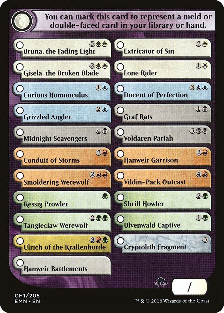 Eldritch Moon Checklist (TEMN-CH1) - Eldritch Moon Tokens