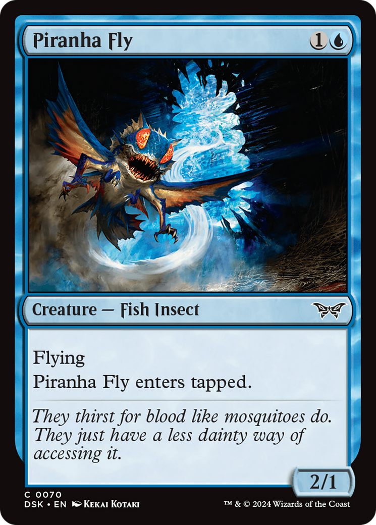 Piranha Fly (DSK-070) - Duskmourn: House of Horror - Premium MTG Single from Wizards of the Coast - Just $0.25! Shop now at Game Crave Tournament Store