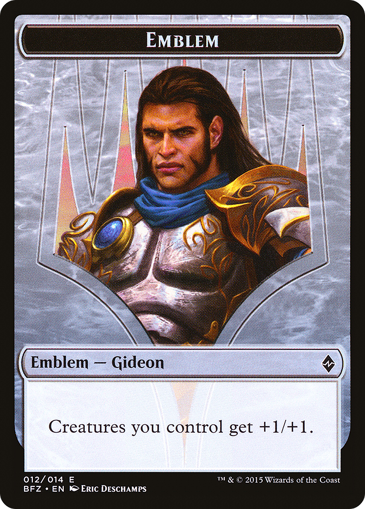 Gideon, Ally of Zendikar Emblem (TBFZ-012) - Battle for Zendikar Tokens