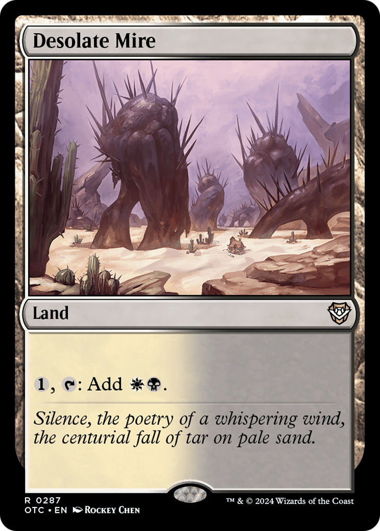 Desolate Mire (OTC-287) - Outlaws of Thunder Junction Commander - Premium MTG Single from Wizards of the Coast - Just $0.97! Shop now at Game Crave Tournament Store