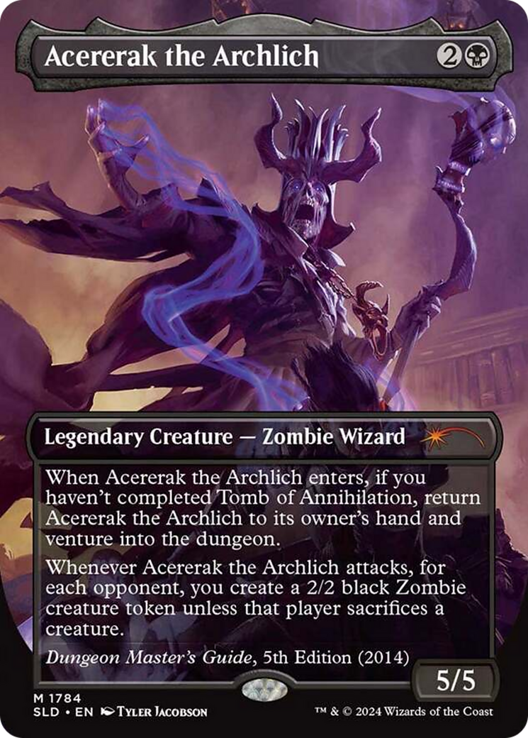Acererak the Archlich (SLD-1784) - Secret Lair Drop (Borderless) Foil - Premium MTG Single from Wizards of the Coast - Just $0! Shop now at Game Crave Tournament Store