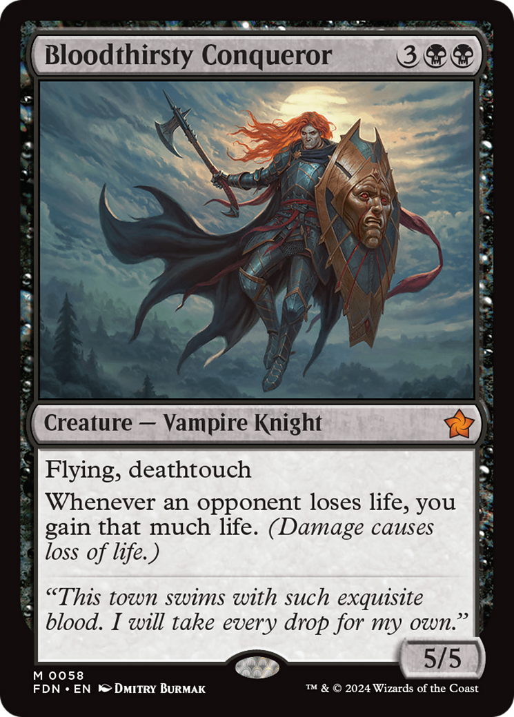 Bloodthirsty Conqueror (FDN-058) - Foundations Foil - Premium MTG Single from Wizards of the Coast - Just $27.04! Shop now at Game Crave Tournament Store