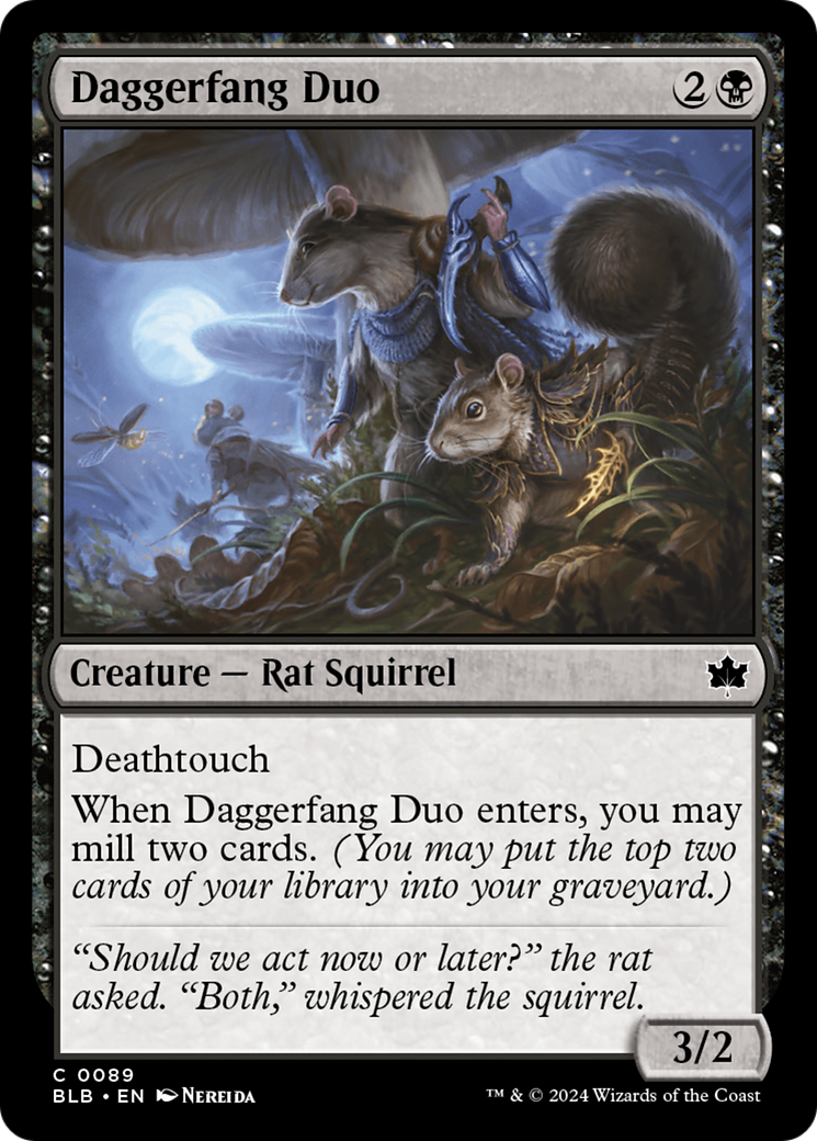 Daggerfang Duo (BLB-089) - Bloomburrow - Premium MTG Single from Wizards of the Coast - Just $0.25! Shop now at Game Crave Tournament Store