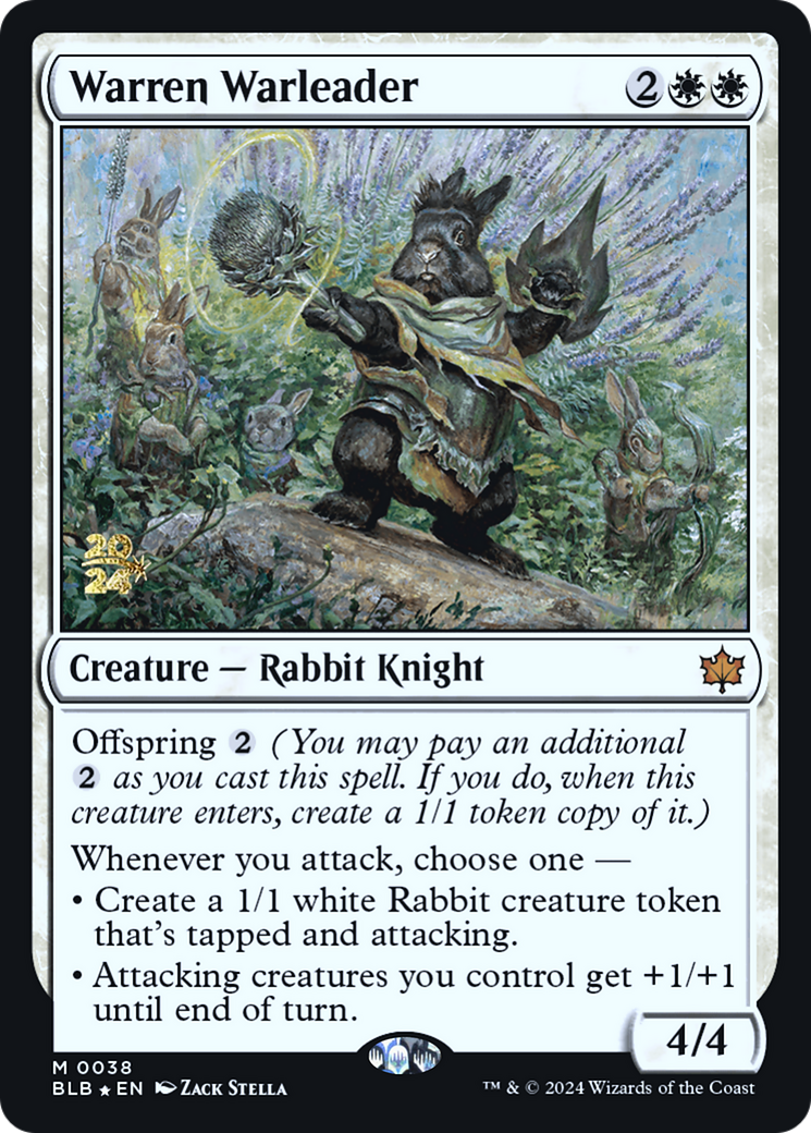 Warren Warleader (PBLB-38S) - Bloomburrow Promos Foil - Premium MTG Single from Wizards of the Coast - Just $3.22! Shop now at Game Crave Tournament Store