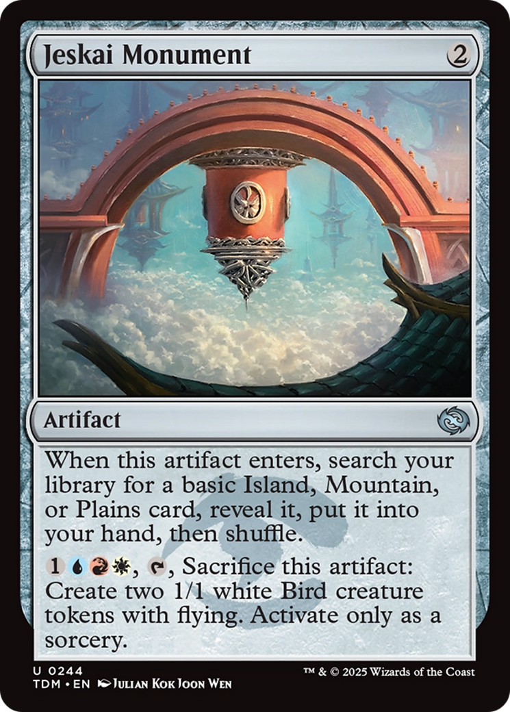 Jeskai Monument (TDM-244) - Tarkir: Dragonstorm Foil - Premium MTG Single from Wizards of the Coast - Just $0.08! Shop now at Game Crave Tournament Store
