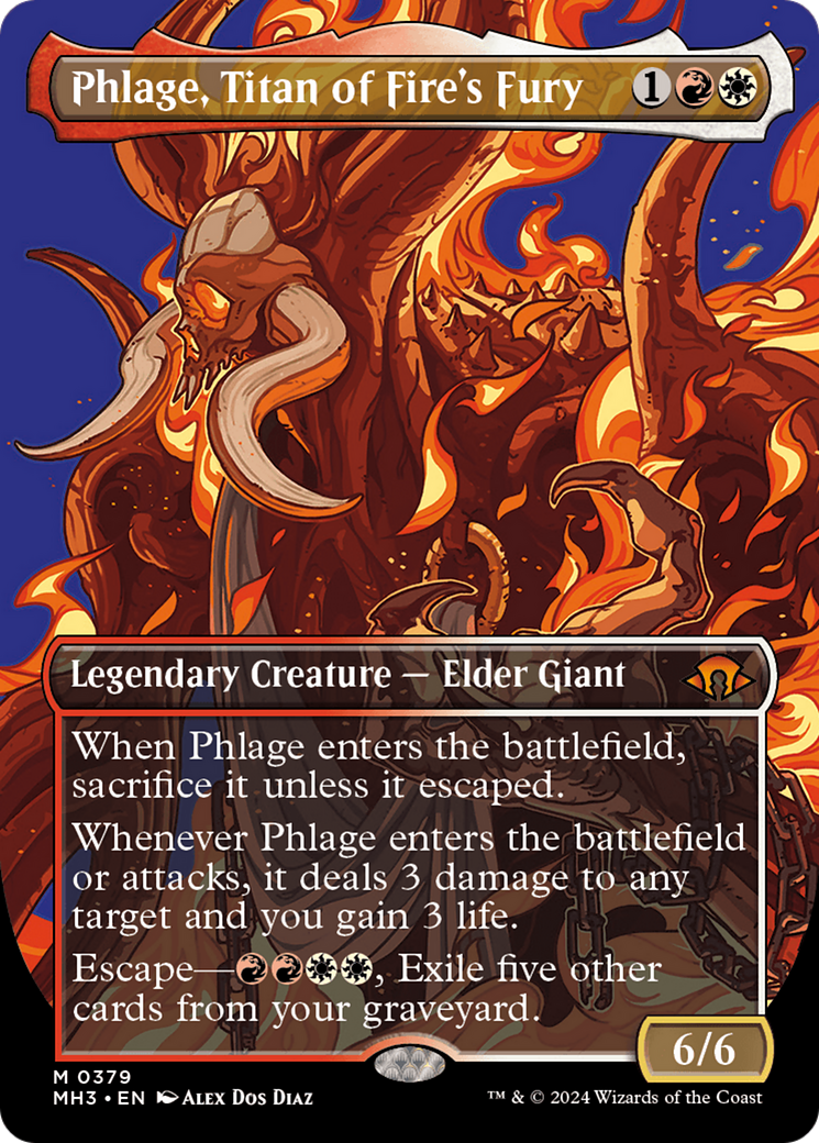 Phlage, Titan of Fire's Fury (MH3-379) - Modern Horizons 3 (Borderless) - Premium MTG Single from Wizards of the Coast - Just $13.52! Shop now at Game Crave Tournament Store