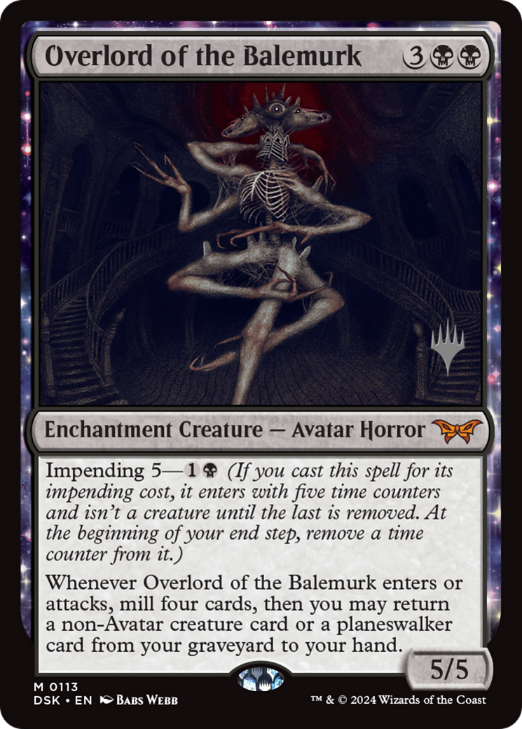 Overlord of the Balemurk (PDSK-113P) - Duskmourn: House of Horror Promos - Premium MTG Single from Wizards of the Coast - Just $21.82! Shop now at Game Crave Tournament Store