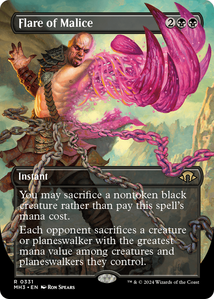 Flare of Malice (MH3-331) - Modern Horizons 3 (Borderless) - Premium MTG Single from Wizards of the Coast - Just $4.46! Shop now at Game Crave Tournament Store