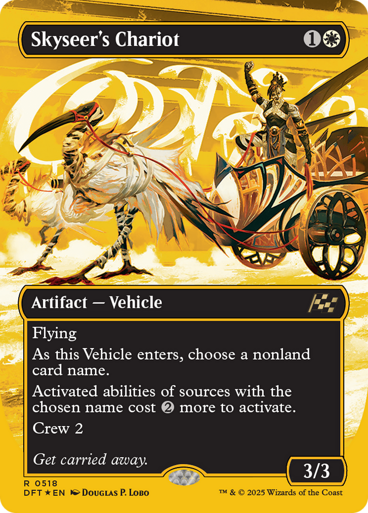 Skyseer's Chariot (Borderless) (First-Place Foil) (DFT-518) - Aetherdrift Foil - Premium MTG Single from Wizards of the Coast - Just $0.52! Shop now at Game Crave Tournament Store