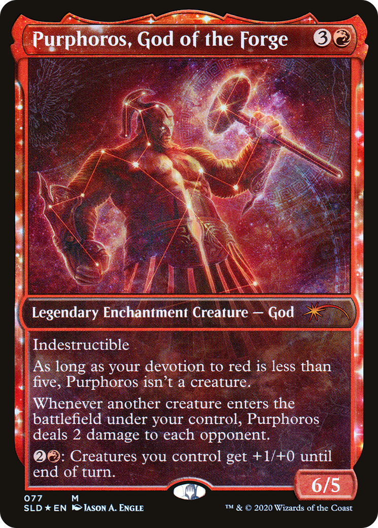 Purphoros, God of the Forge (SLD-077) - Secret Lair Drop: (nyxtouched, Showcase) Foil