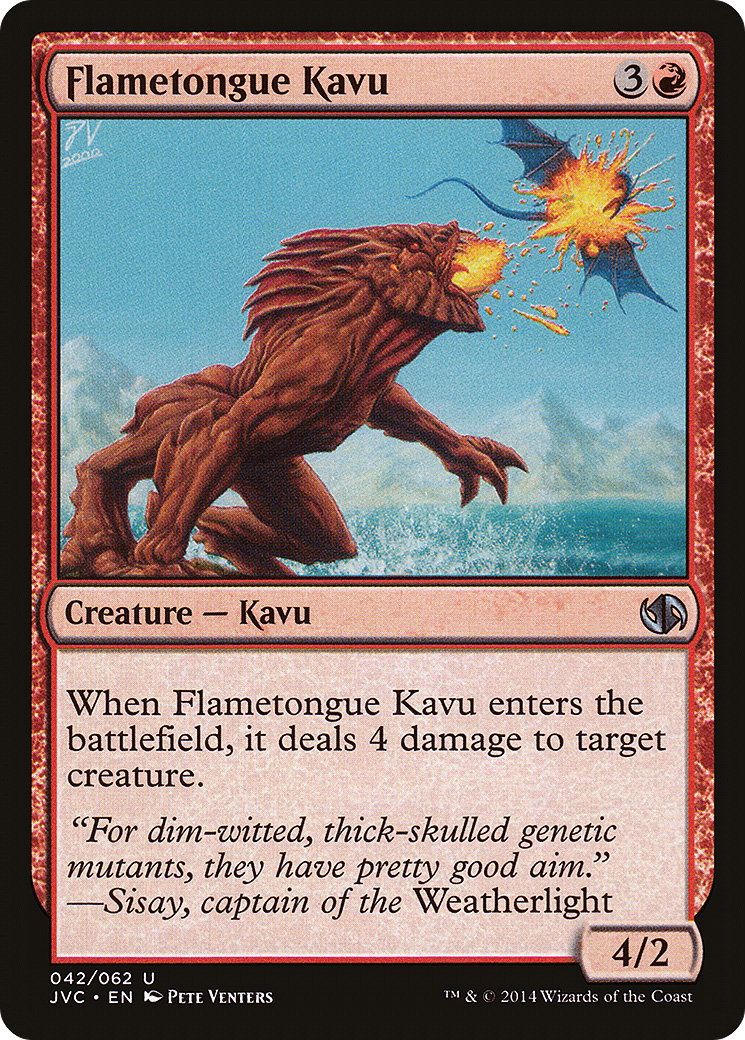 Flametongue Kavu (JVC-042) - Duel Decks Anthology: Jace vs. Chandra