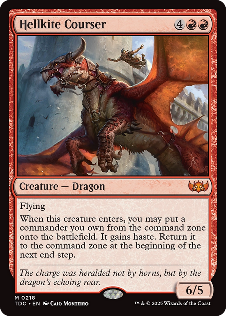 Hellkite Courser (TDC-218) - Tarkir: Dragonstorm Commander - Premium MTG Single from Wizards of the Coast - Just $1.13! Shop now at Game Crave Tournament Store